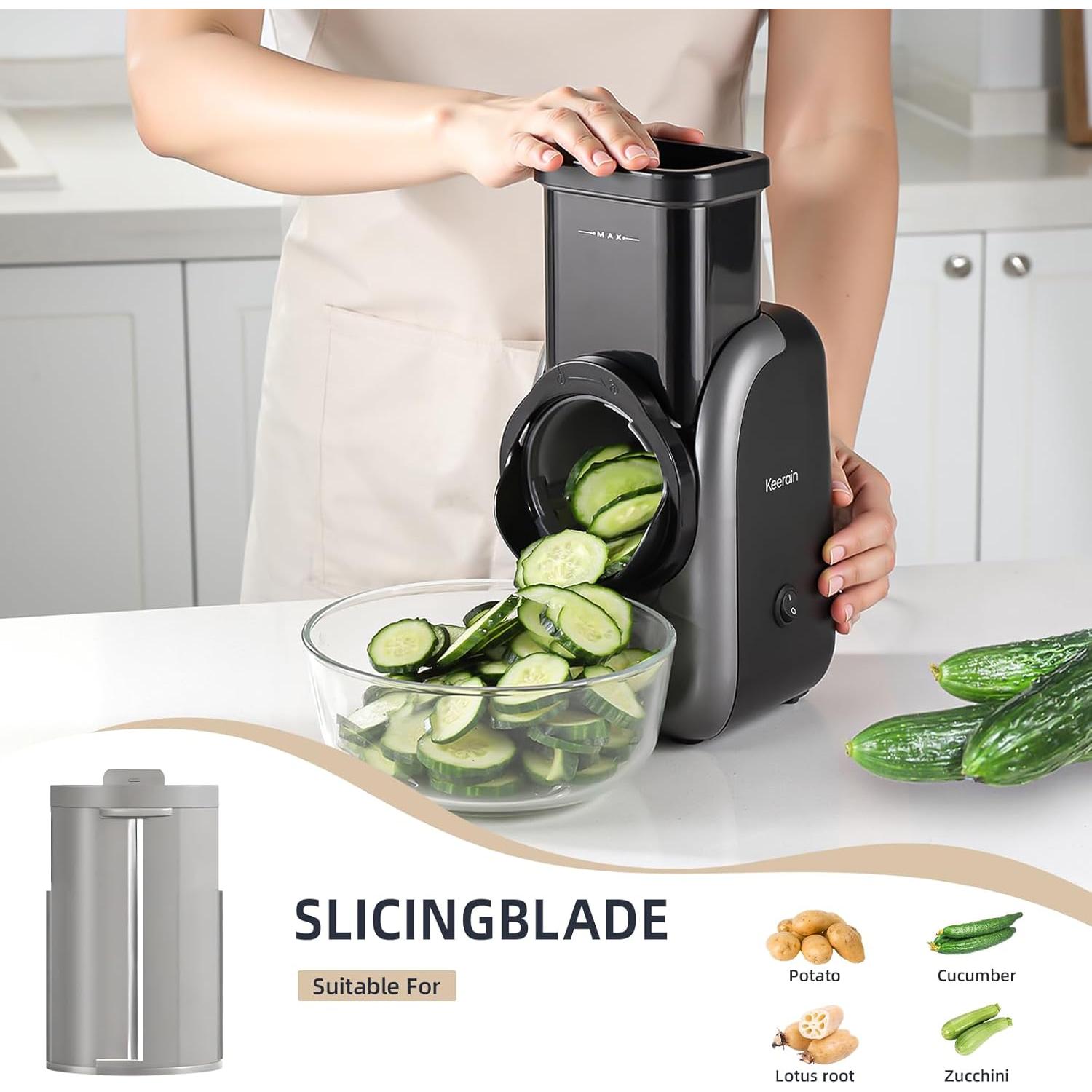 Cortador Eléctrico de Verduras Keerain MDQ6 con 4 Cuchillas