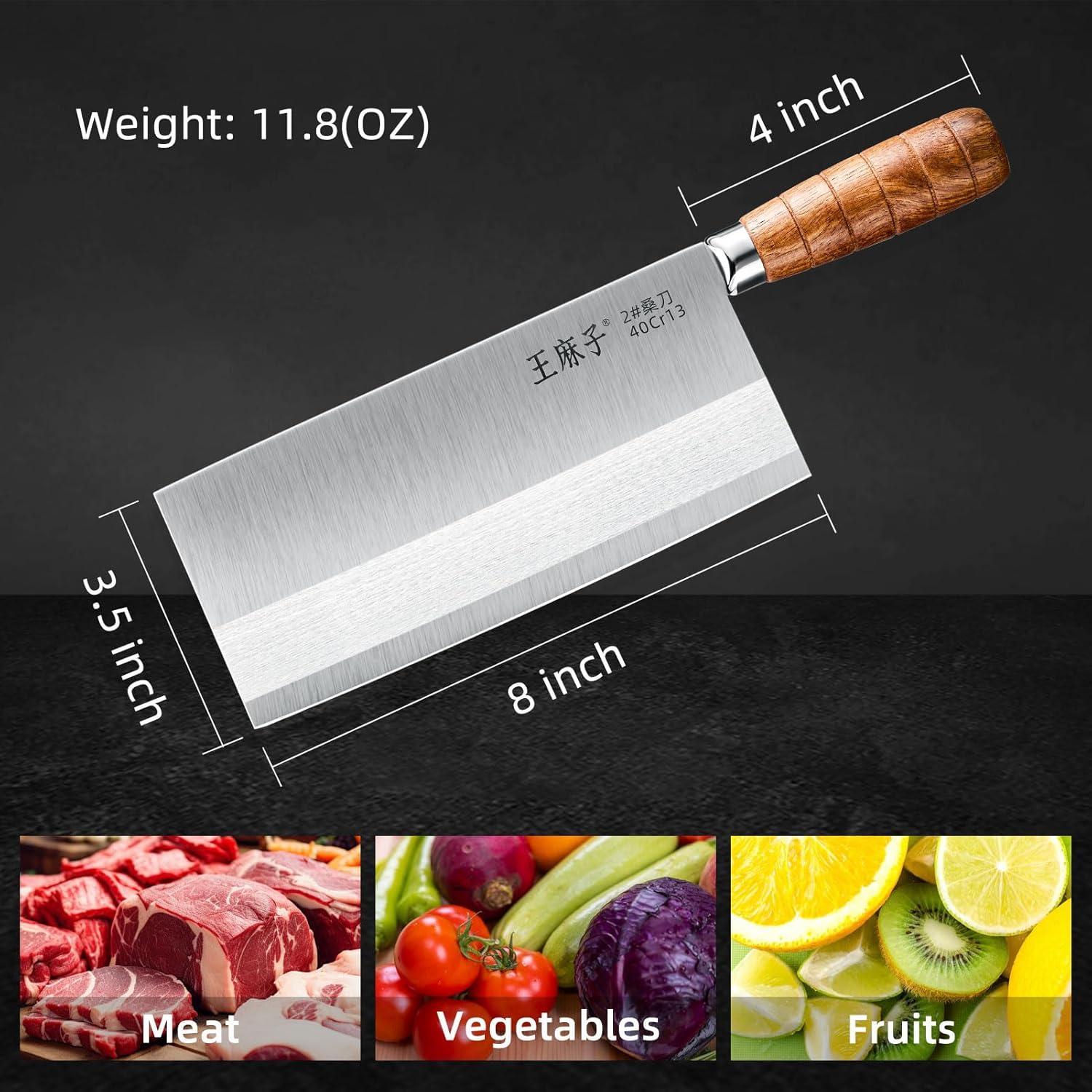 Cuchillo de Chef WANGMAZI 20.32cm Acero Inoxidable Plata