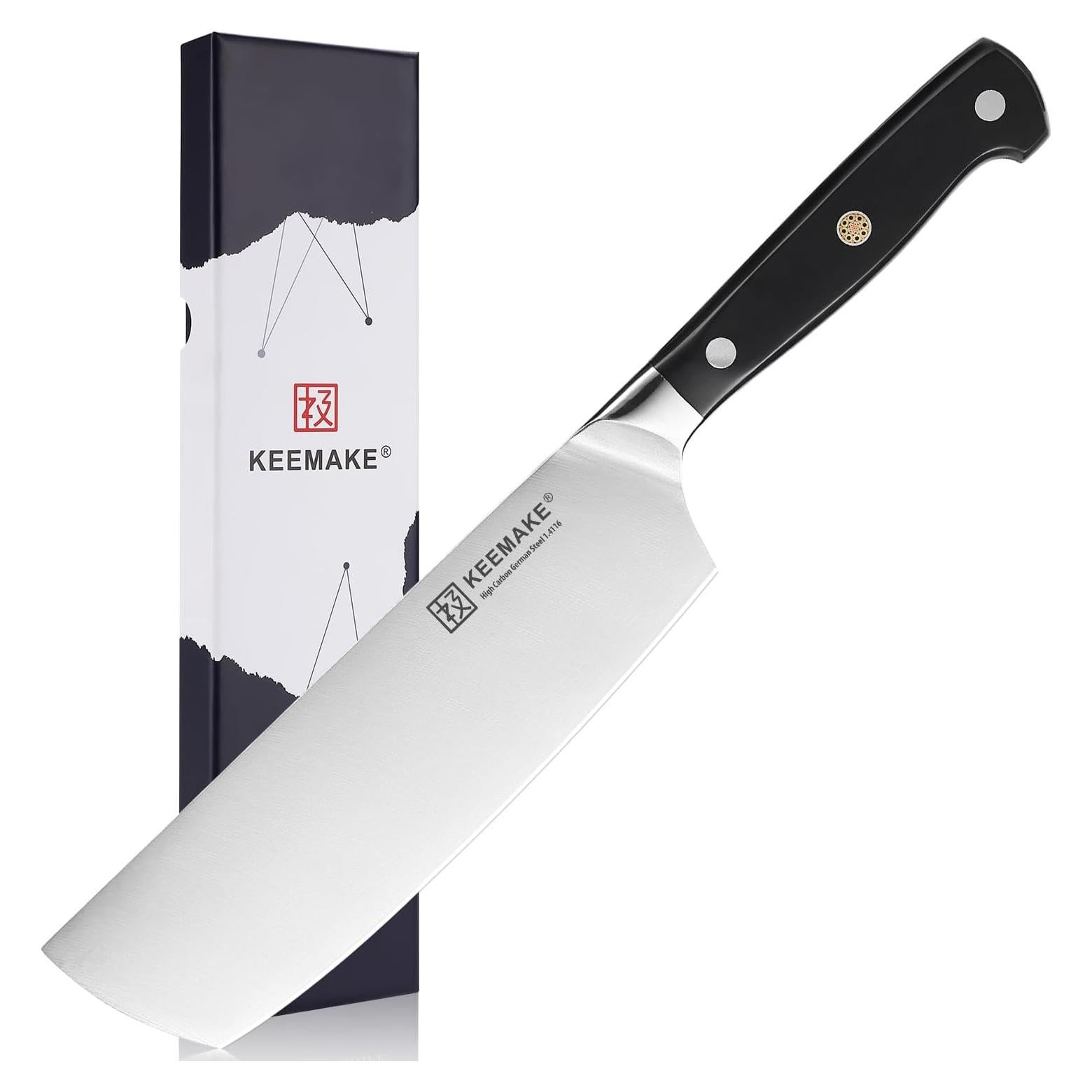 Cuchillo Nakiri KEEMAKE 17.8 cm Acero Inoxidable Mango Ergonómico