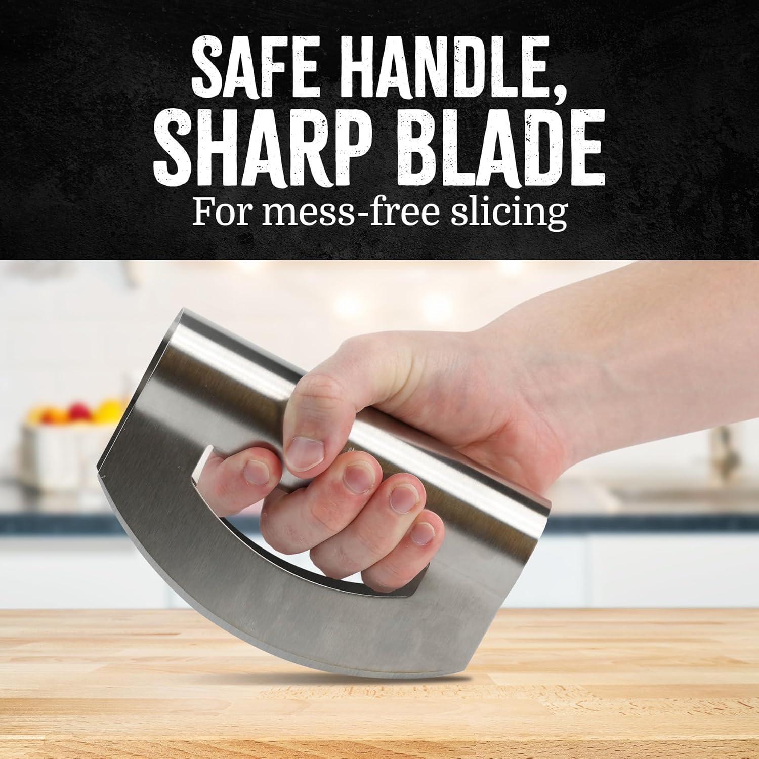 Picadora de Ensalada Mezzaluna Mindful Design Acero Inoxidable 15.24 cm