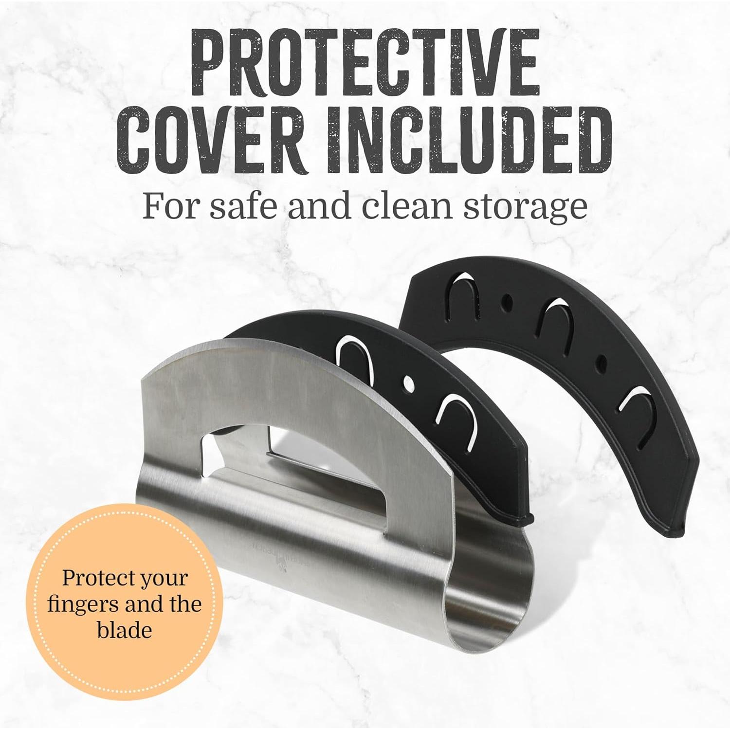 Picadora de Ensalada Mezzaluna Mindful Design Acero Inoxidable 15.24 cm