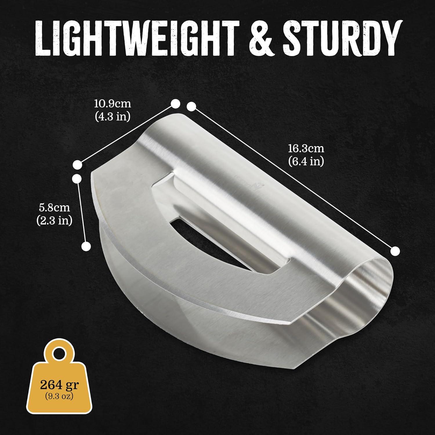 Picadora de Ensalada Mezzaluna Mindful Design Acero Inoxidable 15.24 cm
