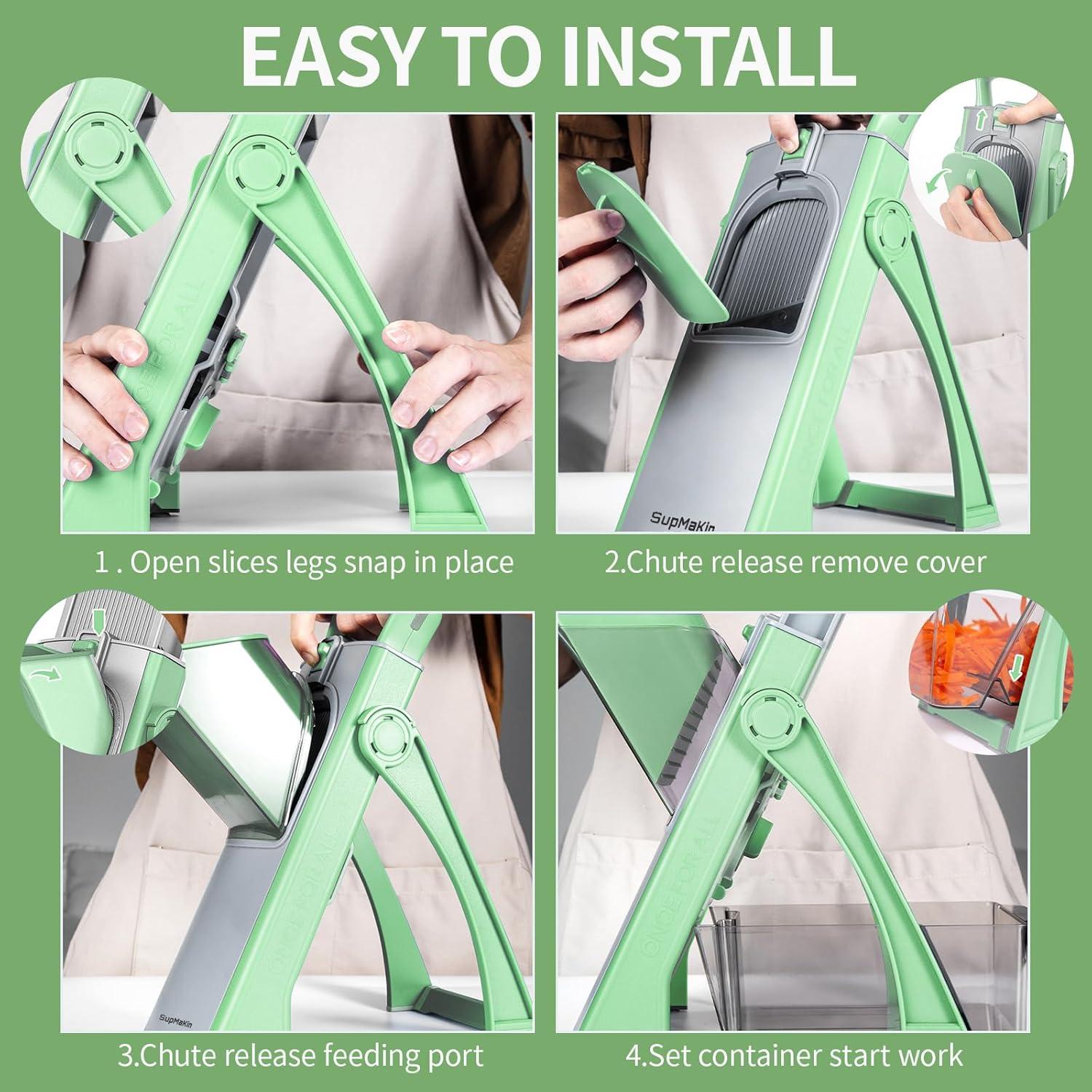 Mandolina Segura SupMaKin con Cortador de Verduras 4 Modos