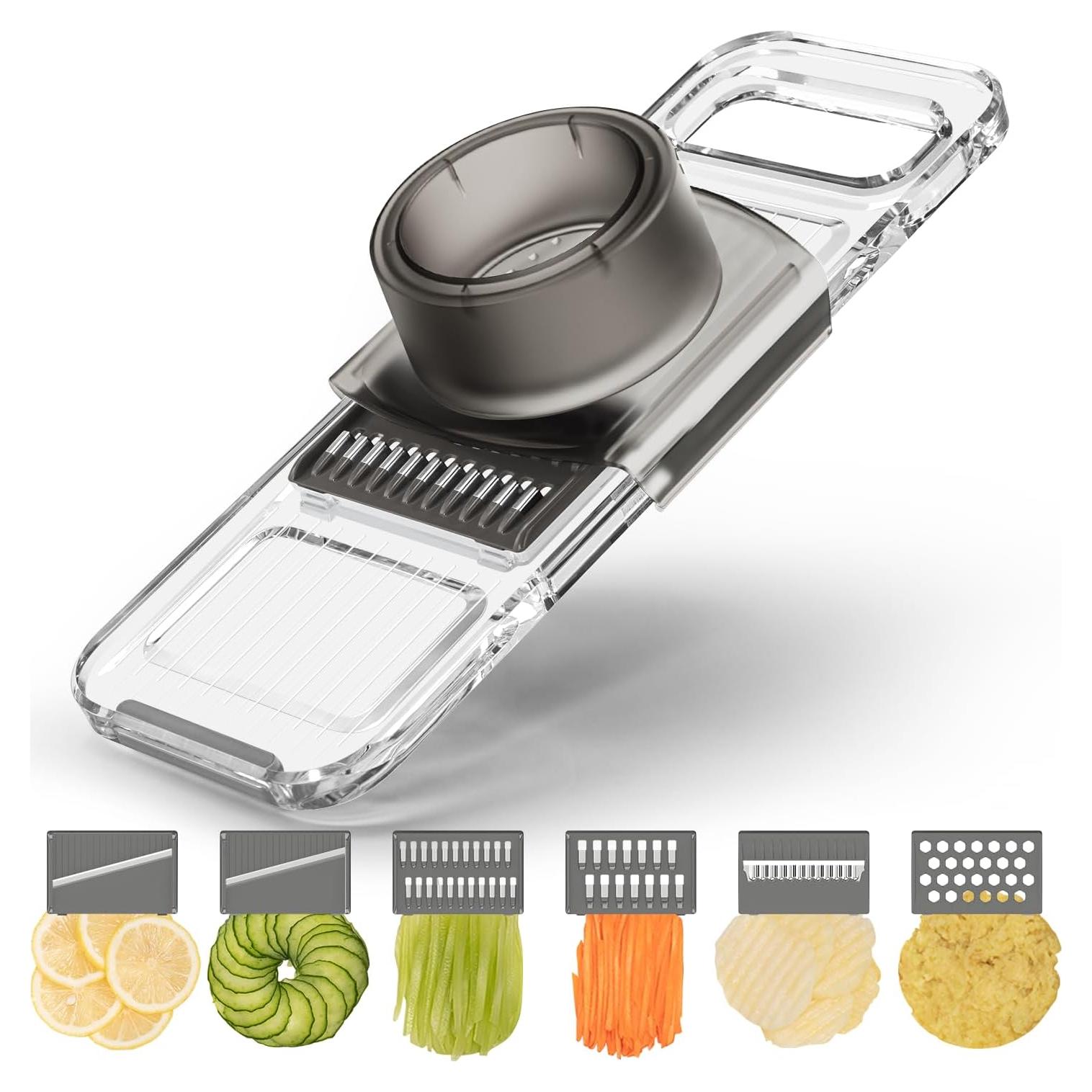 Cortador de Verduras KEOUKE con 6 Cuchillas Intercambiables