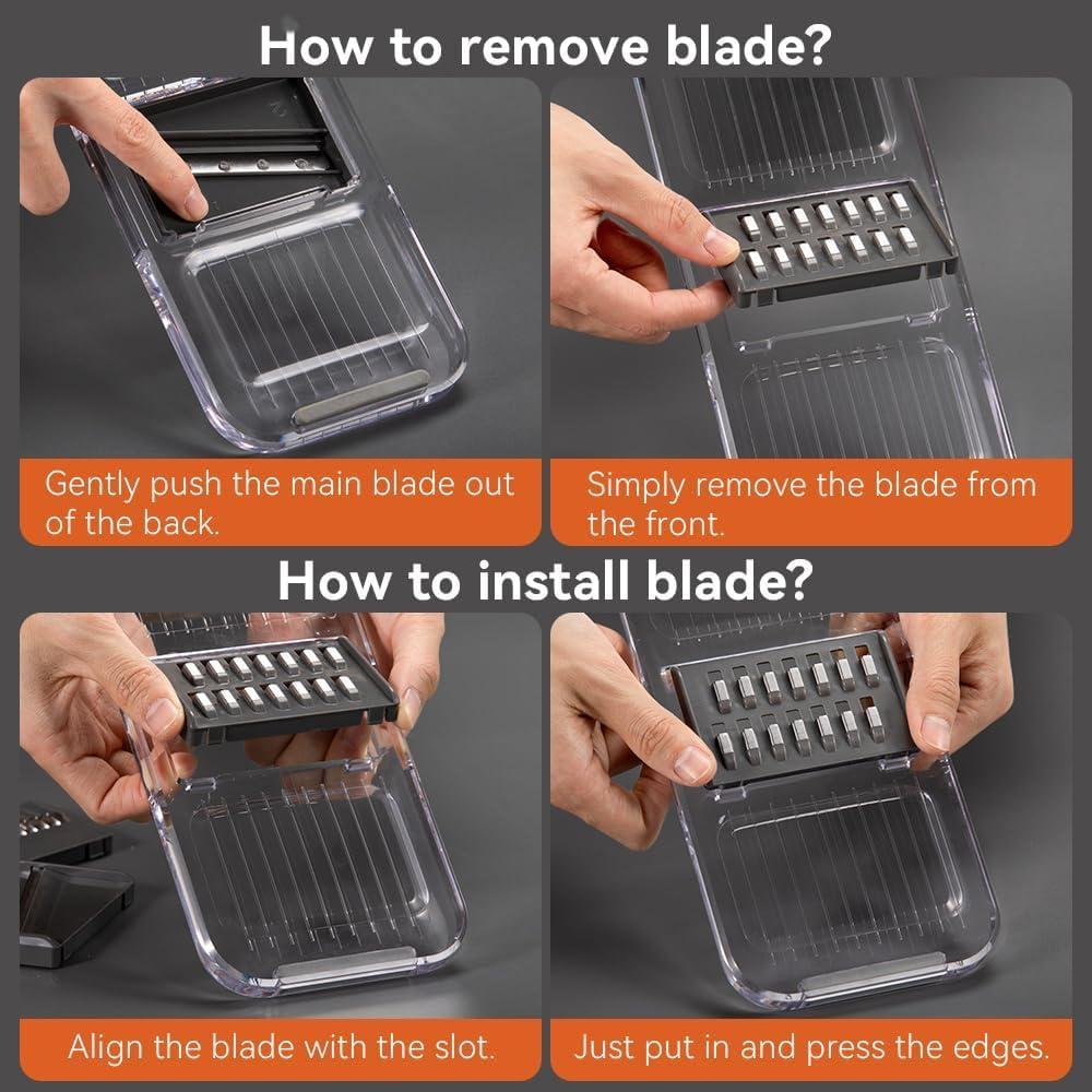 Cortador de Verduras KEOUKE con 6 Cuchillas Intercambiables