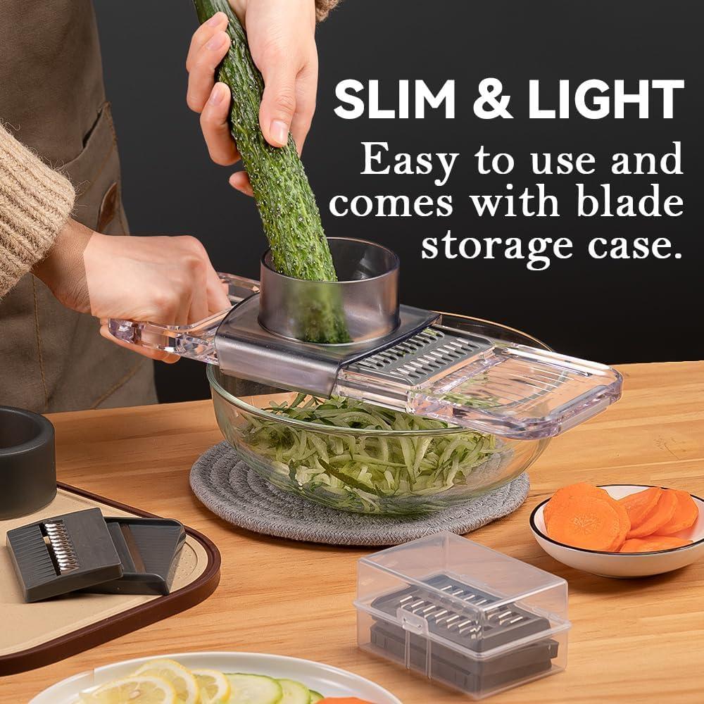 Cortador de Verduras KEOUKE con 6 Cuchillas Intercambiables