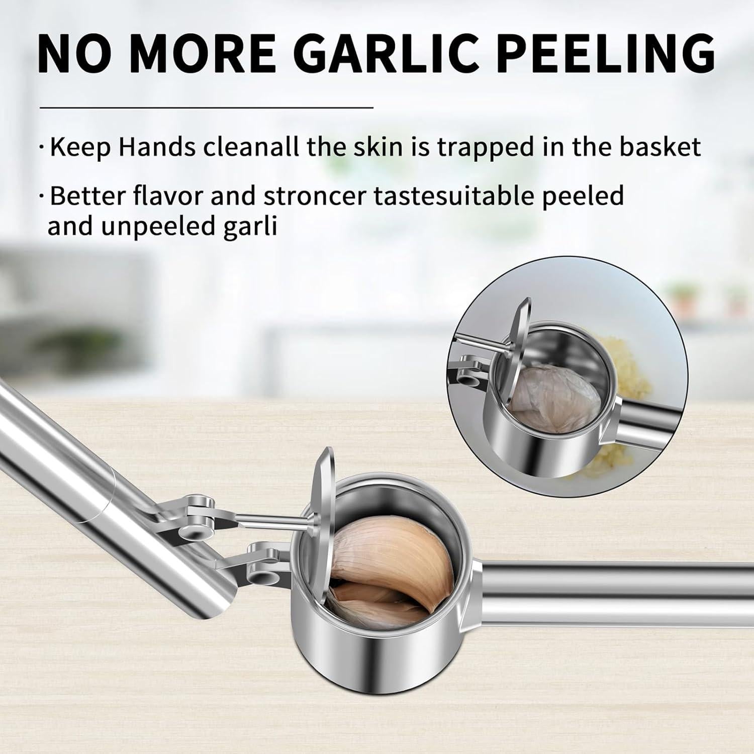 Prensa de Ajo 5 en 1 BMCASEQP Acero Inoxidable Jumbo