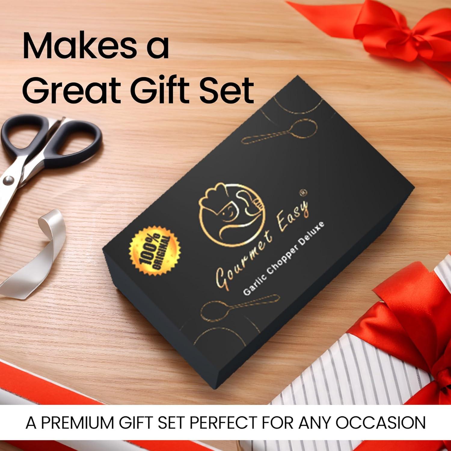 Prensa de Ajo Gourmet Easy de Acero Inoxidable 2 en 1