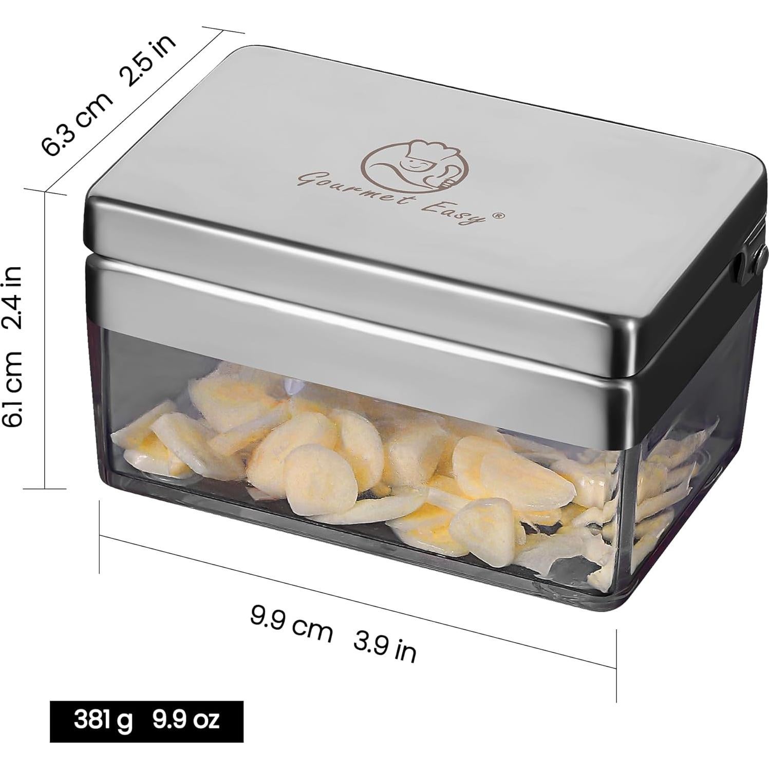 Prensa de Ajo Gourmet Easy de Acero Inoxidable 2 en 1