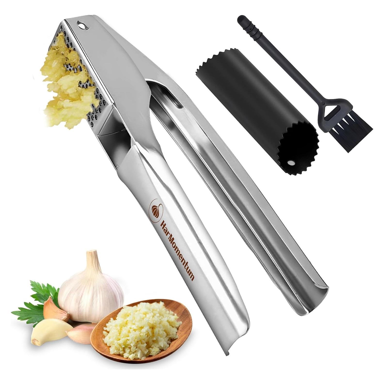 Prensa de Ajo HarMomentum de Acero Inoxidable 304 - Fácil Limpieza
