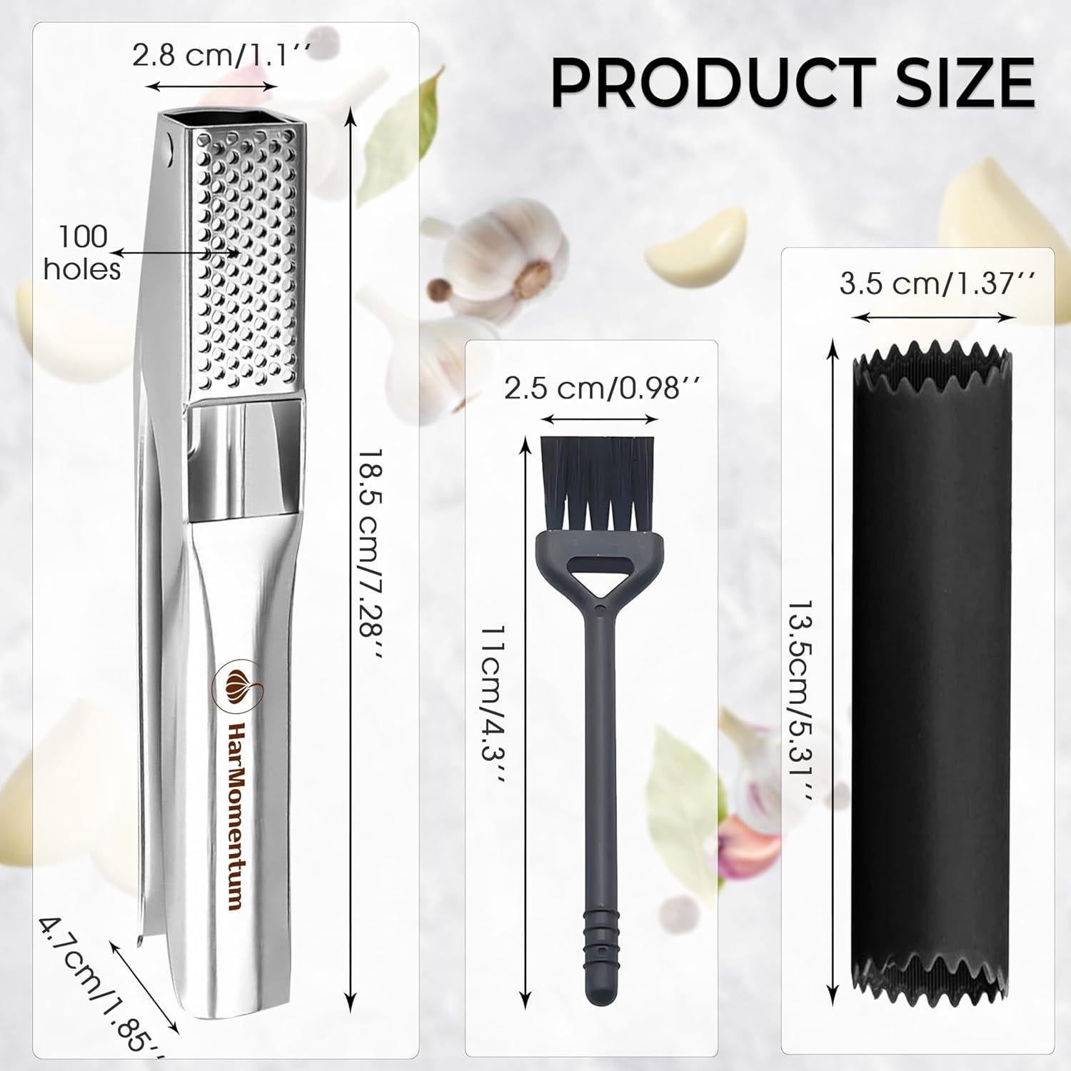 Prensa de Ajo HarMomentum de Acero Inoxidable 304 - Fácil Limpieza