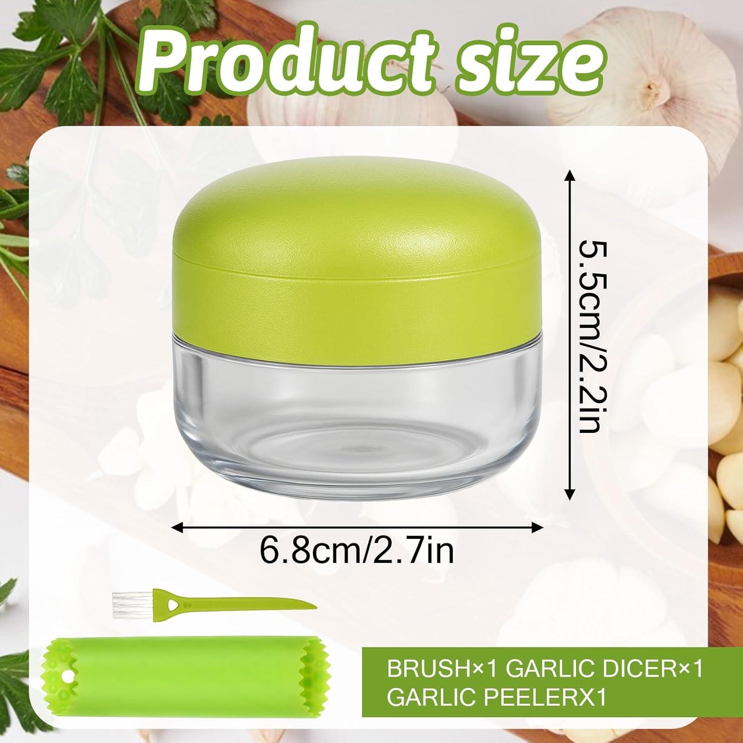 Juego de Prensadores de Ajo Ptwola Acero Inoxidable Verde