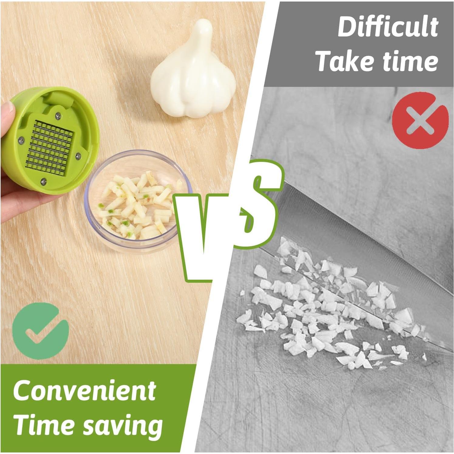 Juego de Prensadores de Ajo Ptwola Acero Inoxidable Verde