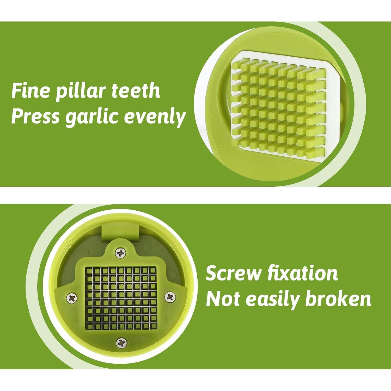 Juego de Prensadores de Ajo Ptwola Acero Inoxidable Verde