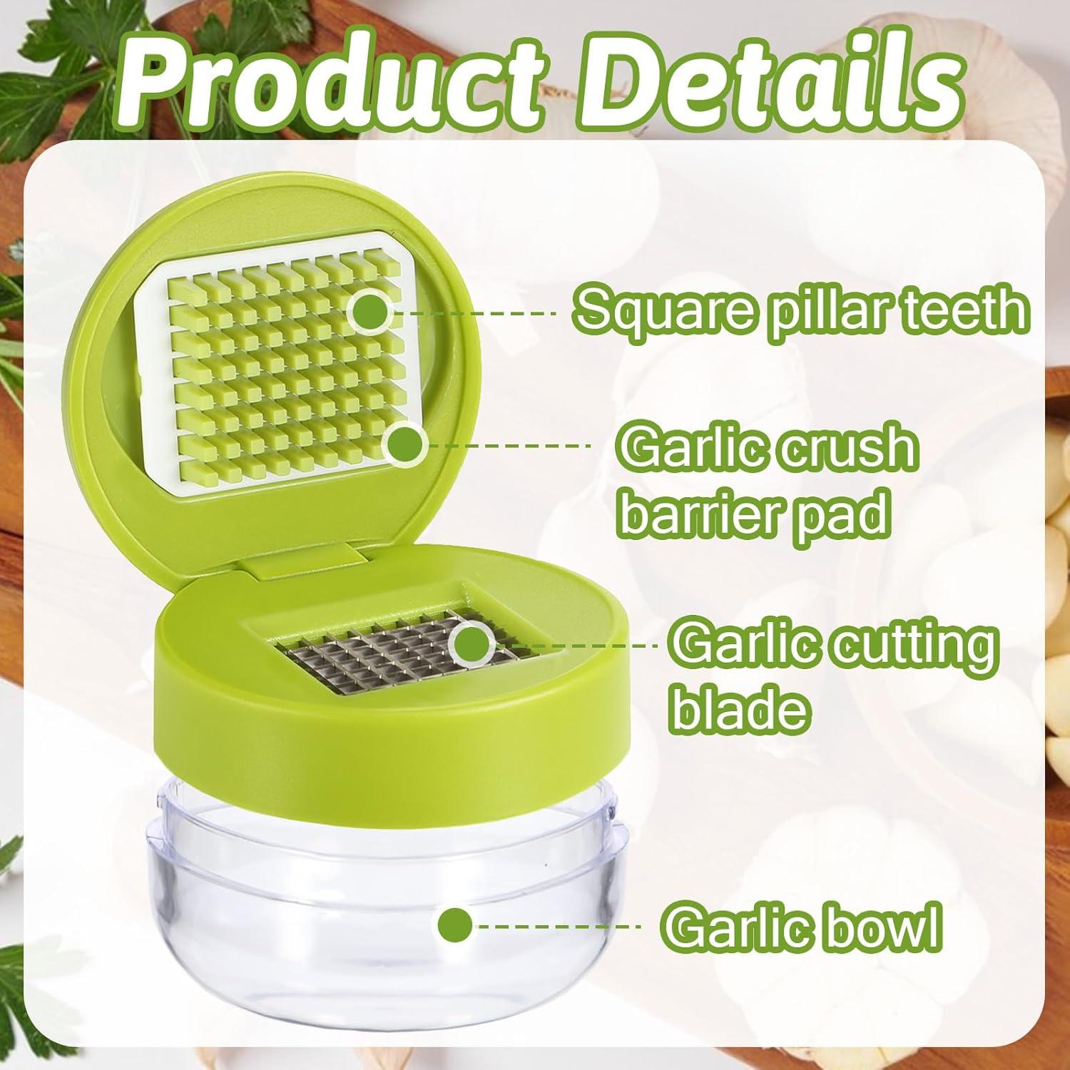 Juego de Prensadores de Ajo Ptwola Acero Inoxidable Verde