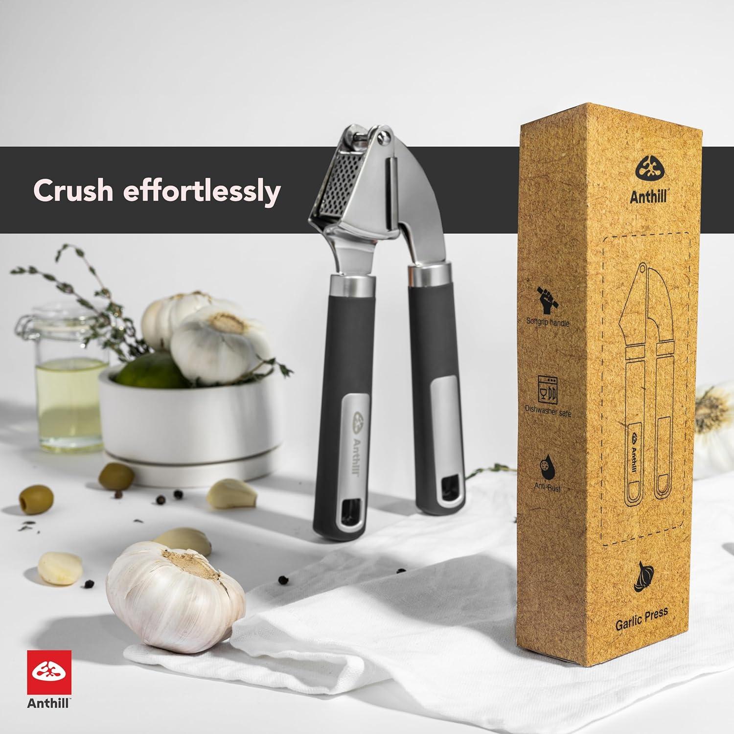 Prensa de Ajo Gourmet Easy - Acero Inoxidable 304 - Fácil Limpieza