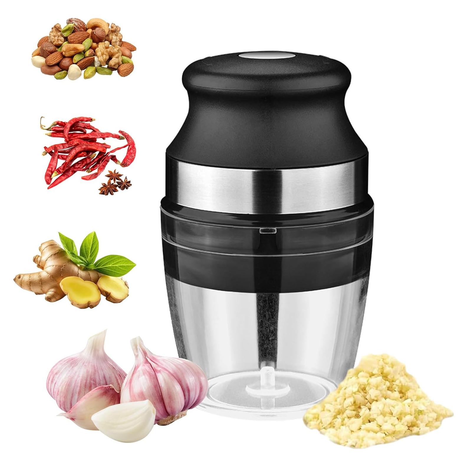 Prensa de Ajo QICI, Molinillo Giratorio Fácil Limpieza 230g