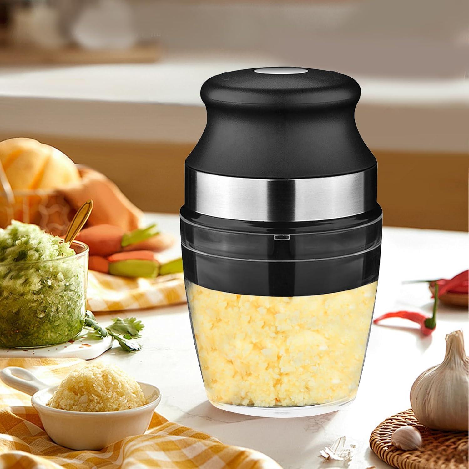 Prensa de Ajo QICI, Molinillo Giratorio Fácil Limpieza 230g