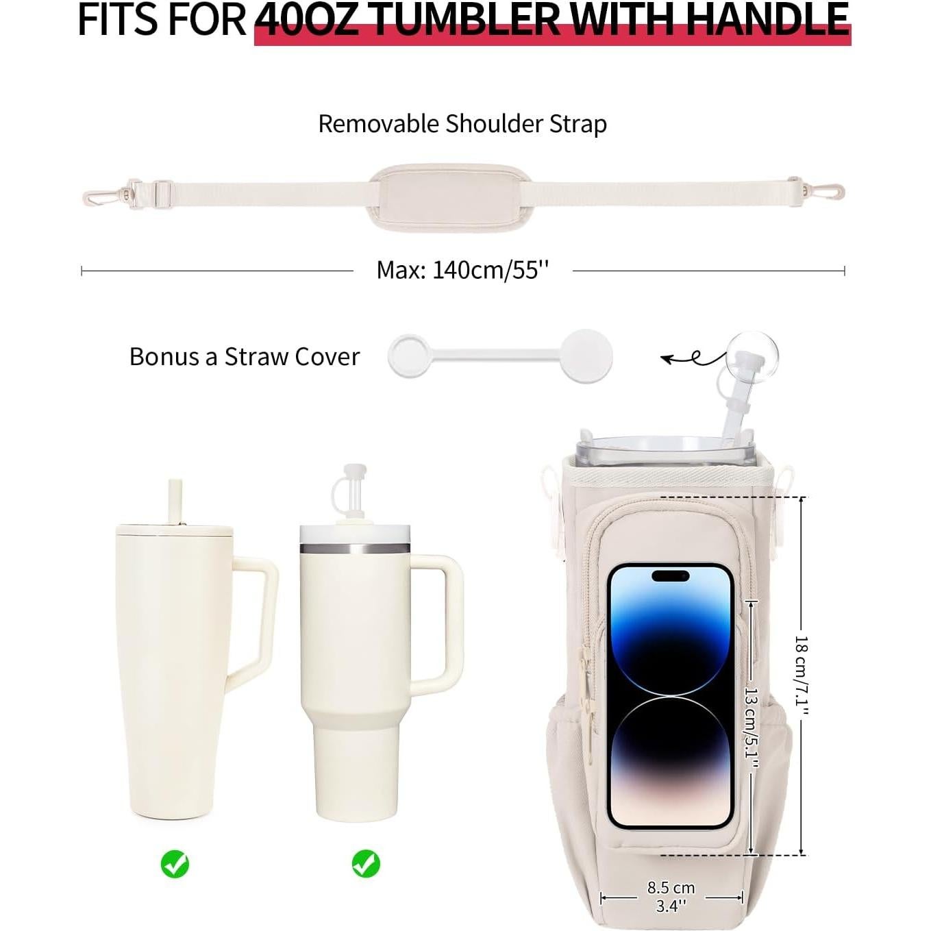 Bolsa Portabotellas de Agua Sportsnew con Iniciales - Beige