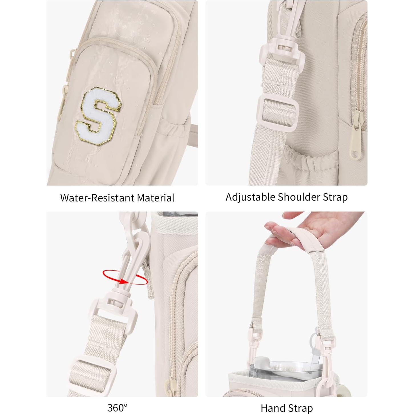 Bolsa Portabotellas de Agua Sportsnew con Iniciales - Beige