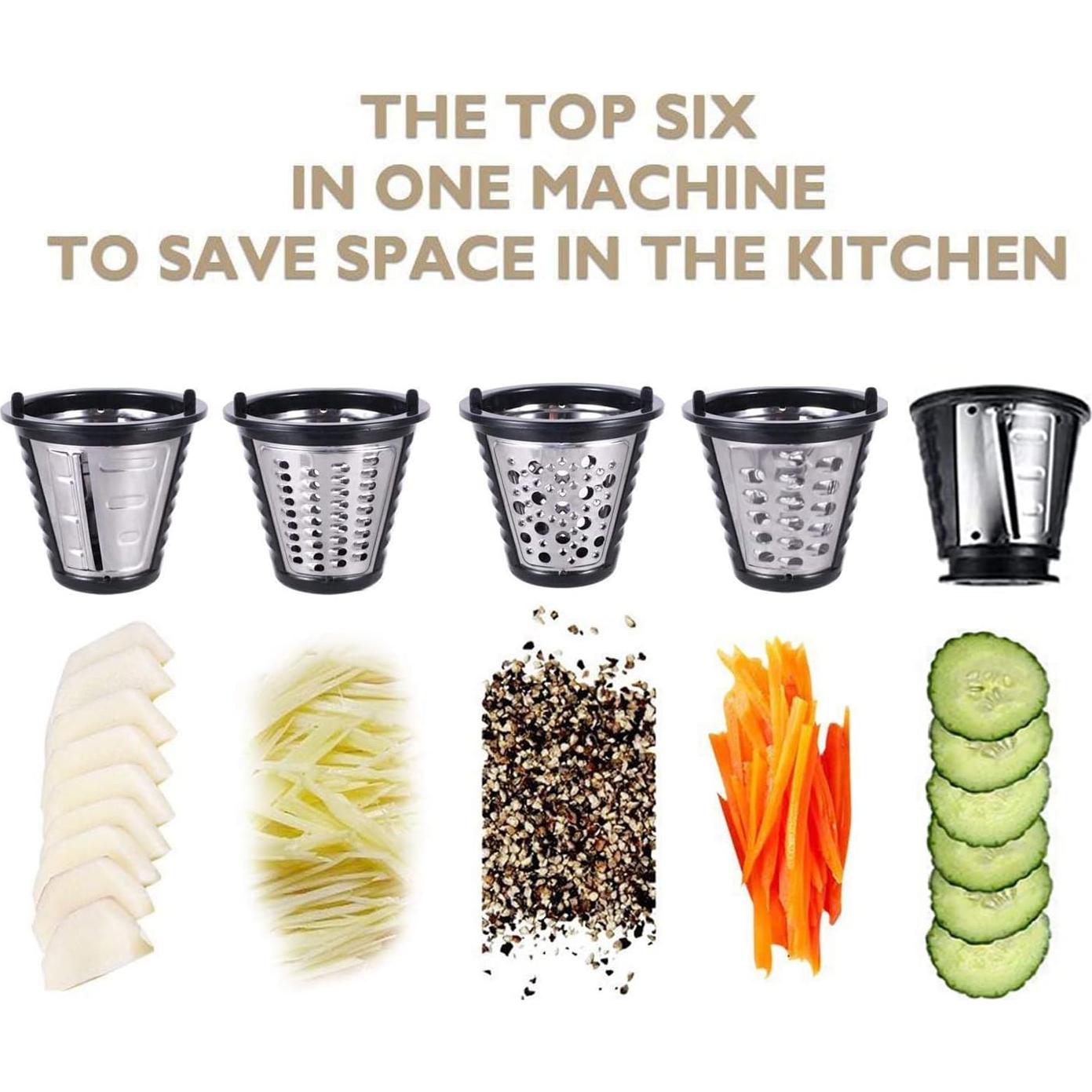 Máquina Eléctrica para Ensaladas Homdox 150W 5 en 1 Acero Inoxidable