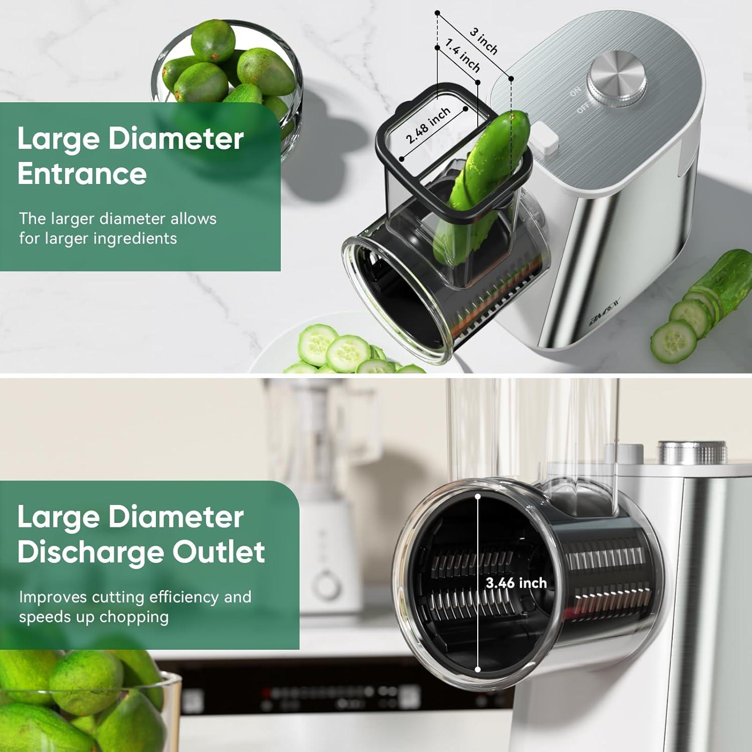 Rallador de Queso Eléctrico BMSX 250W con 5 Cuchillas