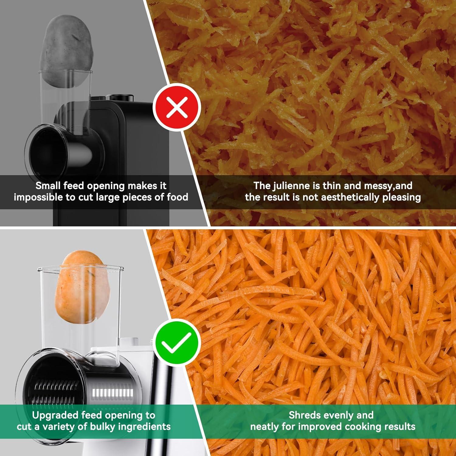 Rallador de Queso Eléctrico BMSX 250W con 5 Cuchillas