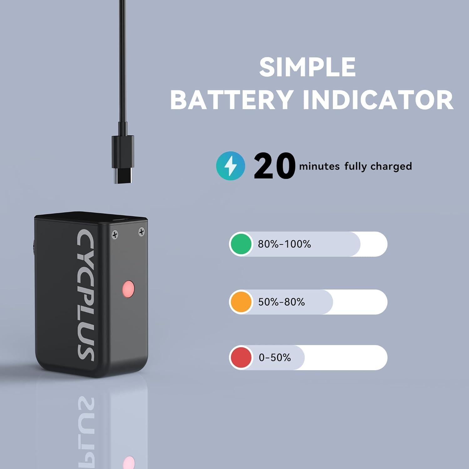 Bomba de Bicicleta CYCPLUS Tiny Pump 100PSI Recargable