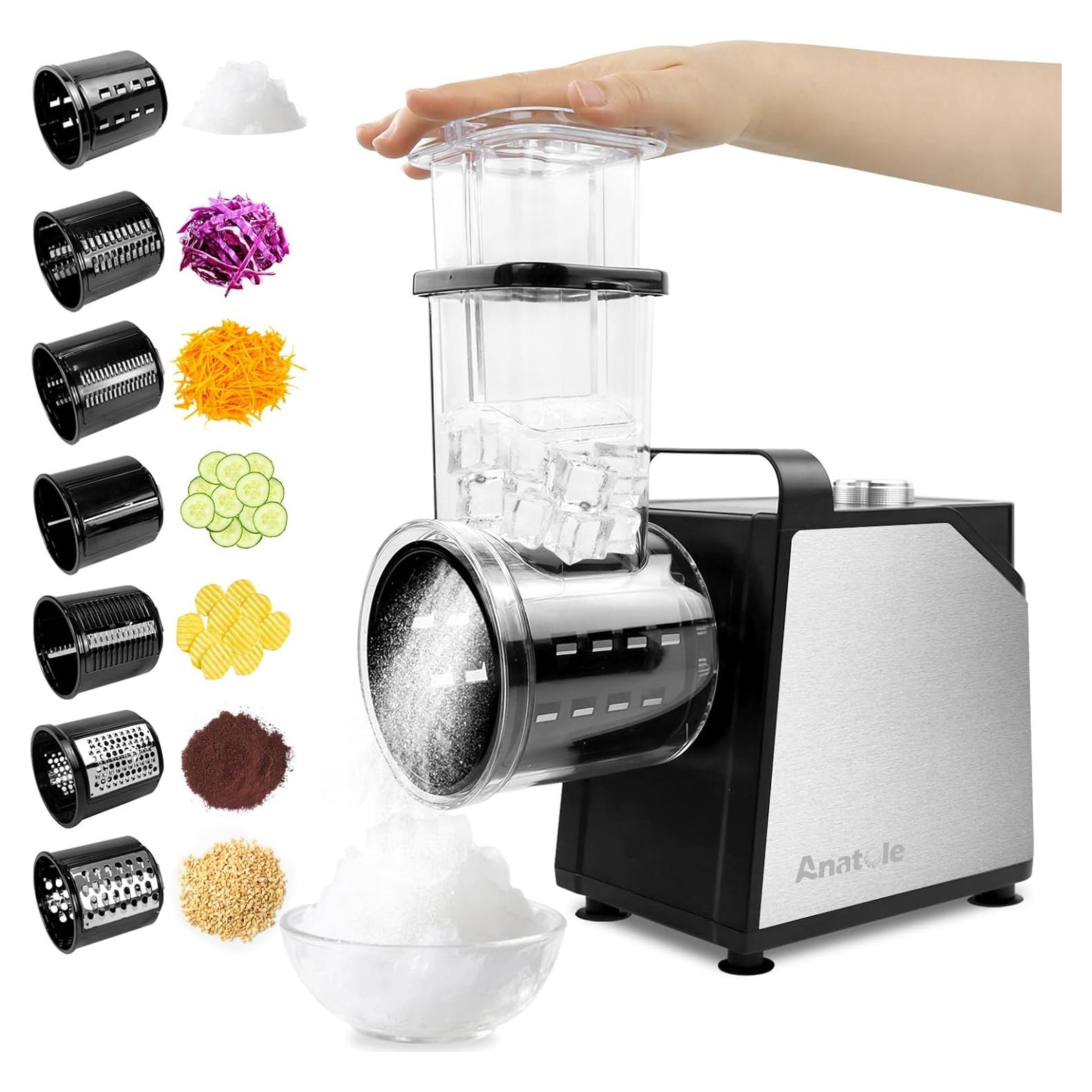 Rallador Eléctrico Anatole 7 en 1 Acero Inoxidable 250W