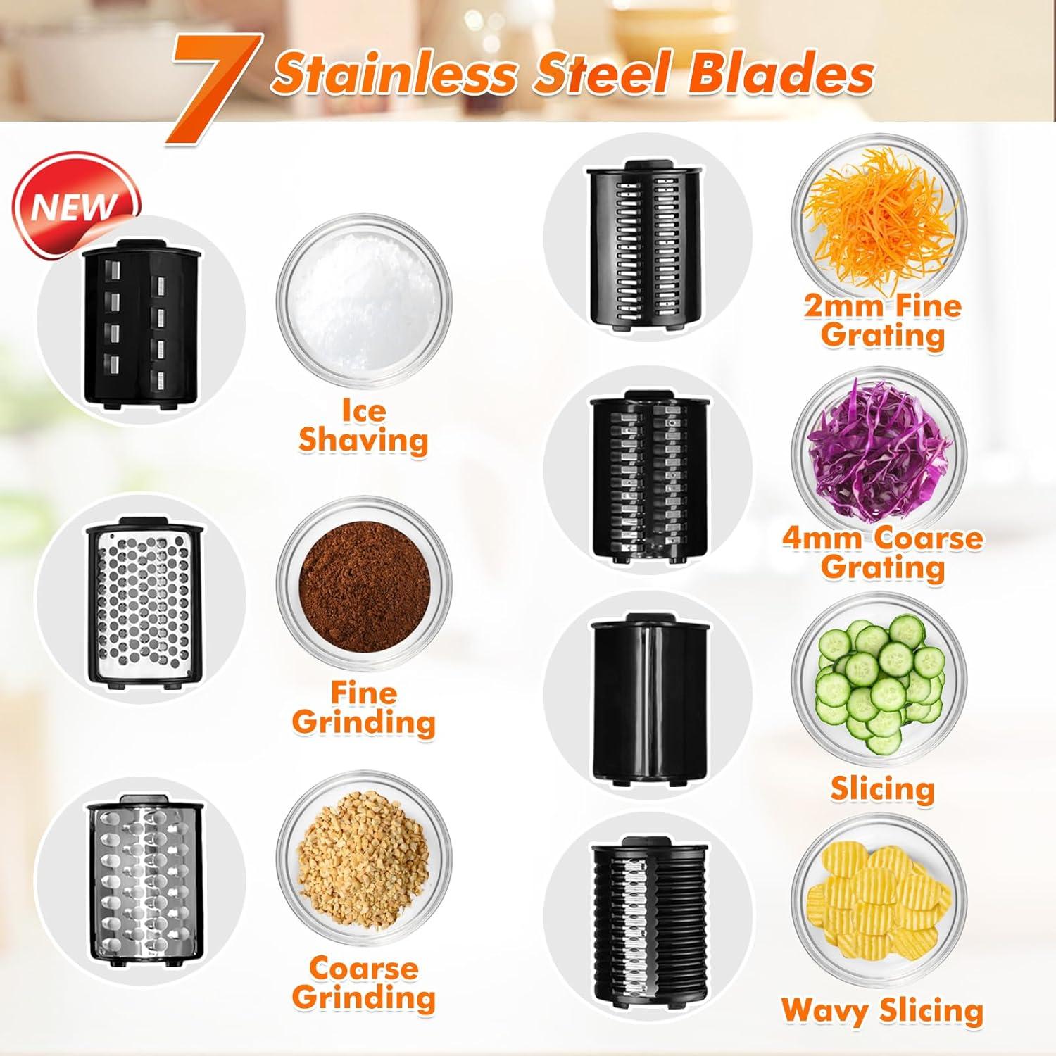 Rallador Eléctrico Anatole 7 en 1 Acero Inoxidable 250W