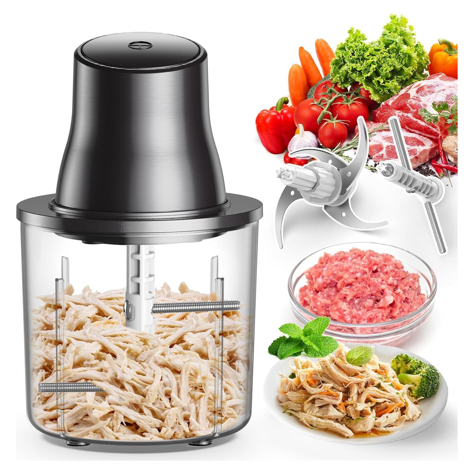 Desmenuzador de Pollo Eléctrico NAUQUOHZ 250W 1.5L Acero Inoxidable