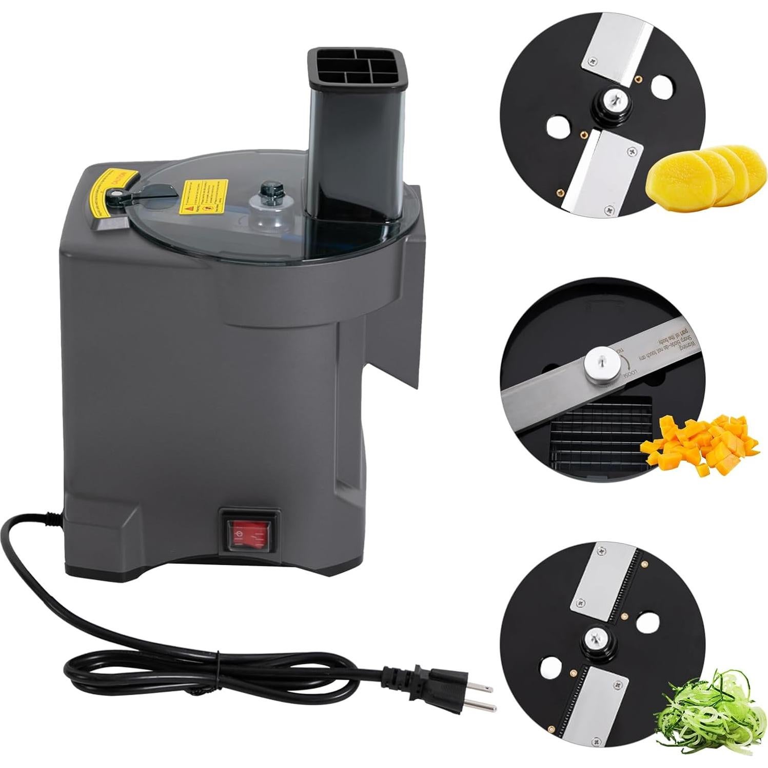 Picadora Eléctrica 3 en 1 FFanhia - Rallador y Cortador de Verduras