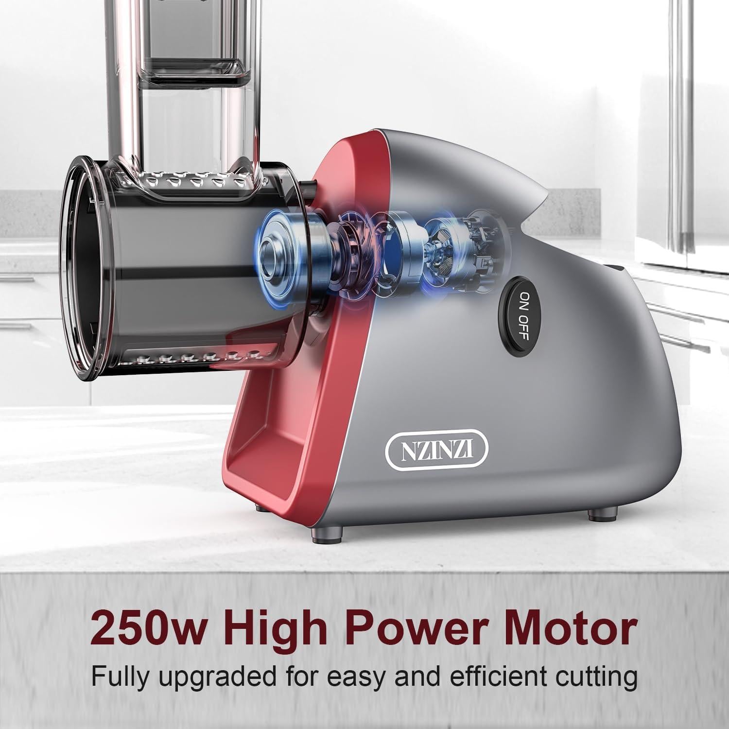 Rallador Eléctrico NZINZI 250W 6 Cuchillas para Cocina