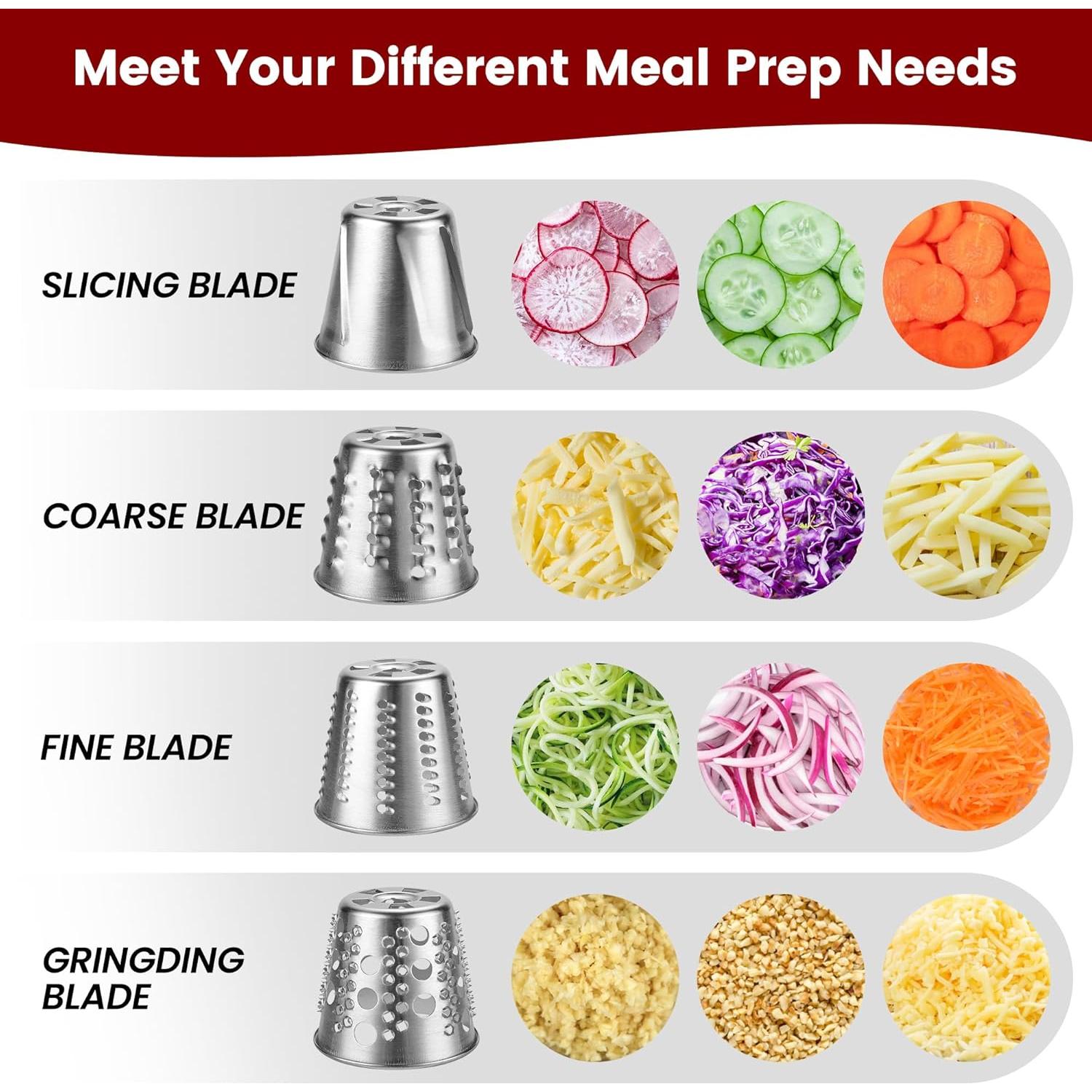 Accesorio Rallador y Rebanador de Acero Inoxidable Rafbar para KitchenAid - 4 Cuchillas