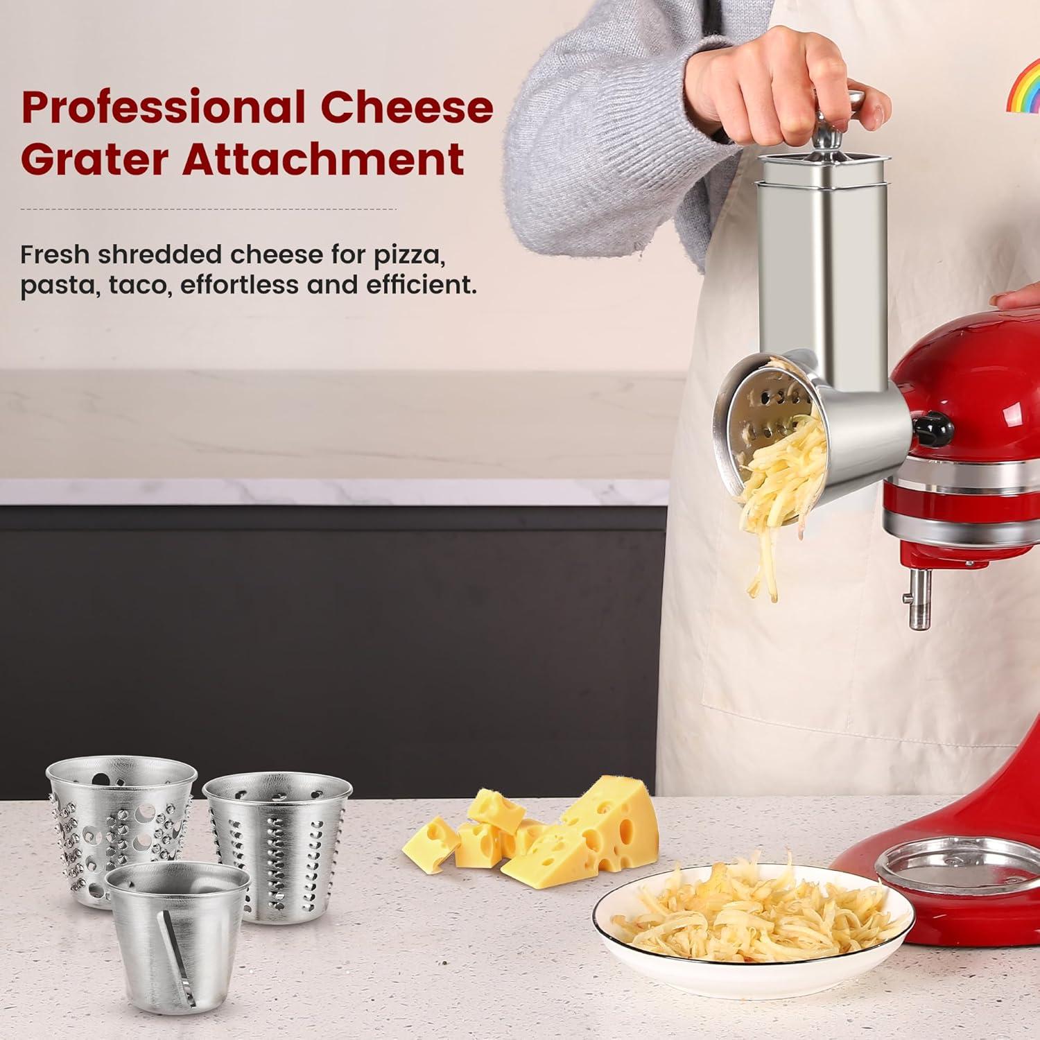 Accesorio Rallador y Rebanador de Acero Inoxidable Rafbar para KitchenAid - 4 Cuchillas