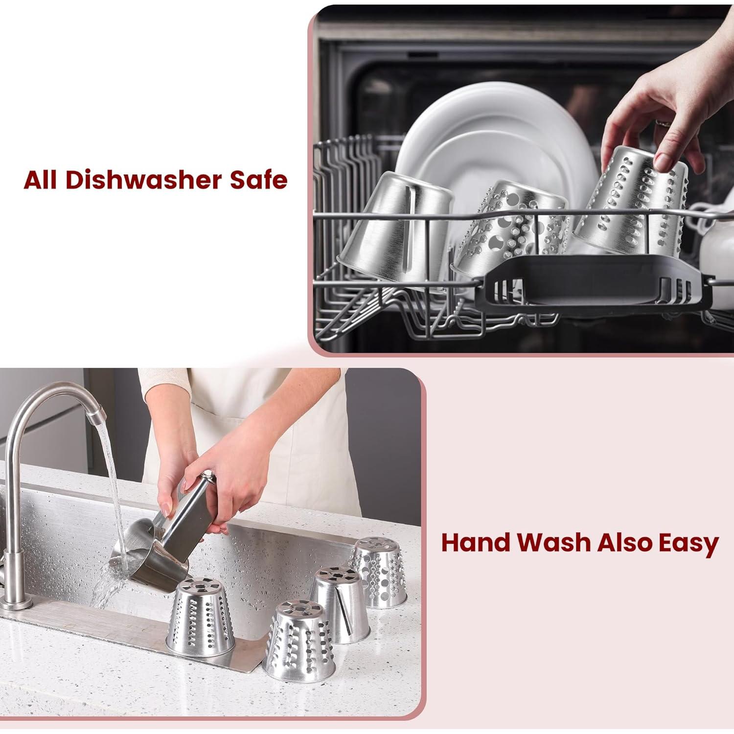 Accesorio Rallador y Rebanador de Acero Inoxidable Rafbar para KitchenAid - 4 Cuchillas