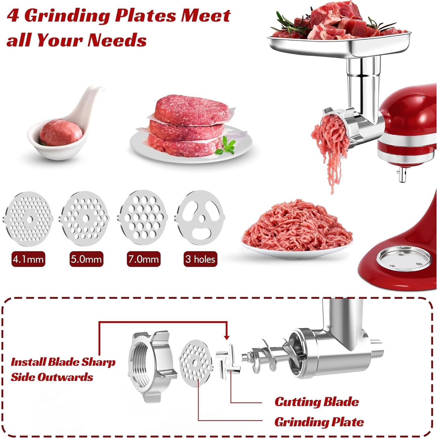 Accesorio de Picadora de Carne KitchenAid Acero Inoxidable 18PCS