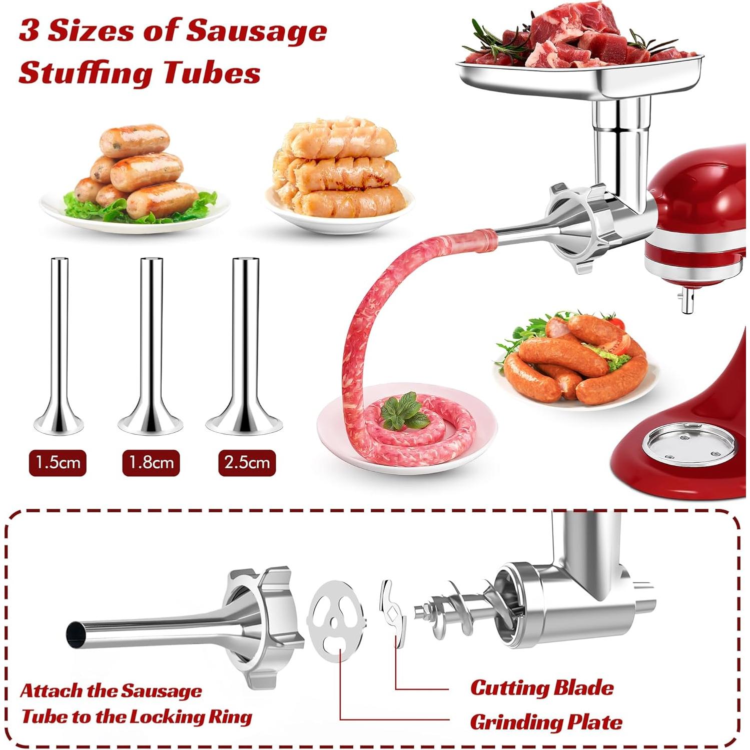 Accesorio de Picadora de Carne KitchenAid Acero Inoxidable 18PCS