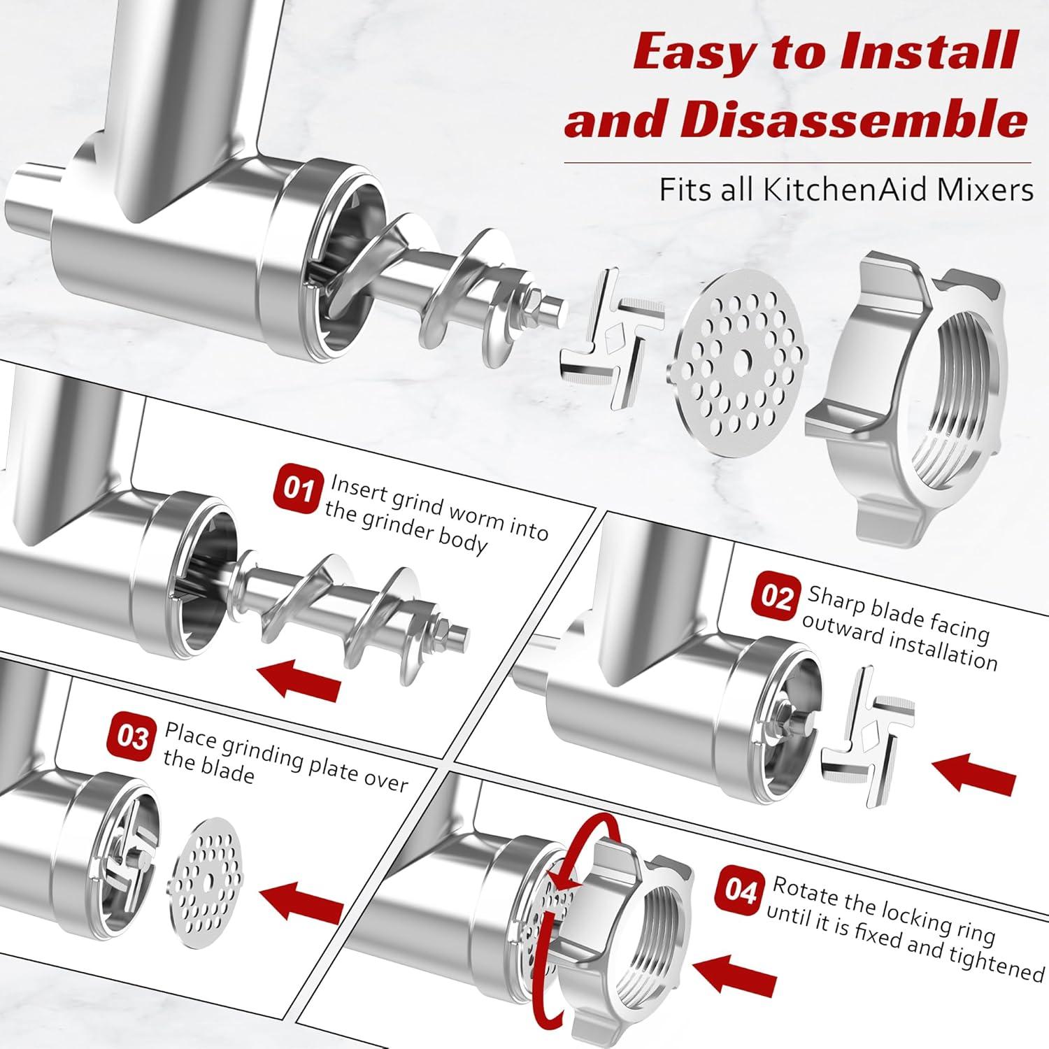 Accesorio de Picadora de Carne KitchenAid Acero Inoxidable 18PCS