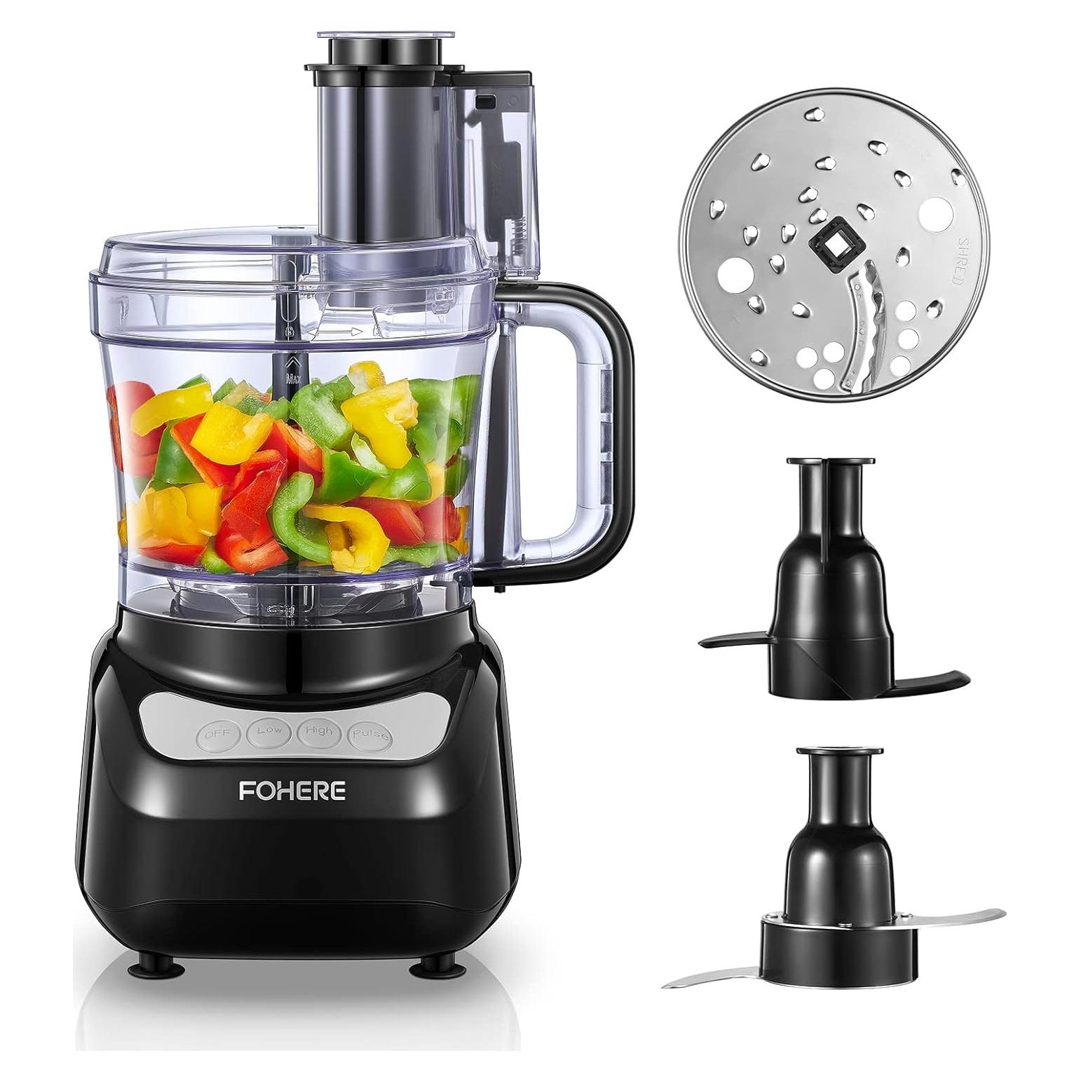 Procesador de Alimentos FOHERE FP9042, 12 Tazas, Multifuncional