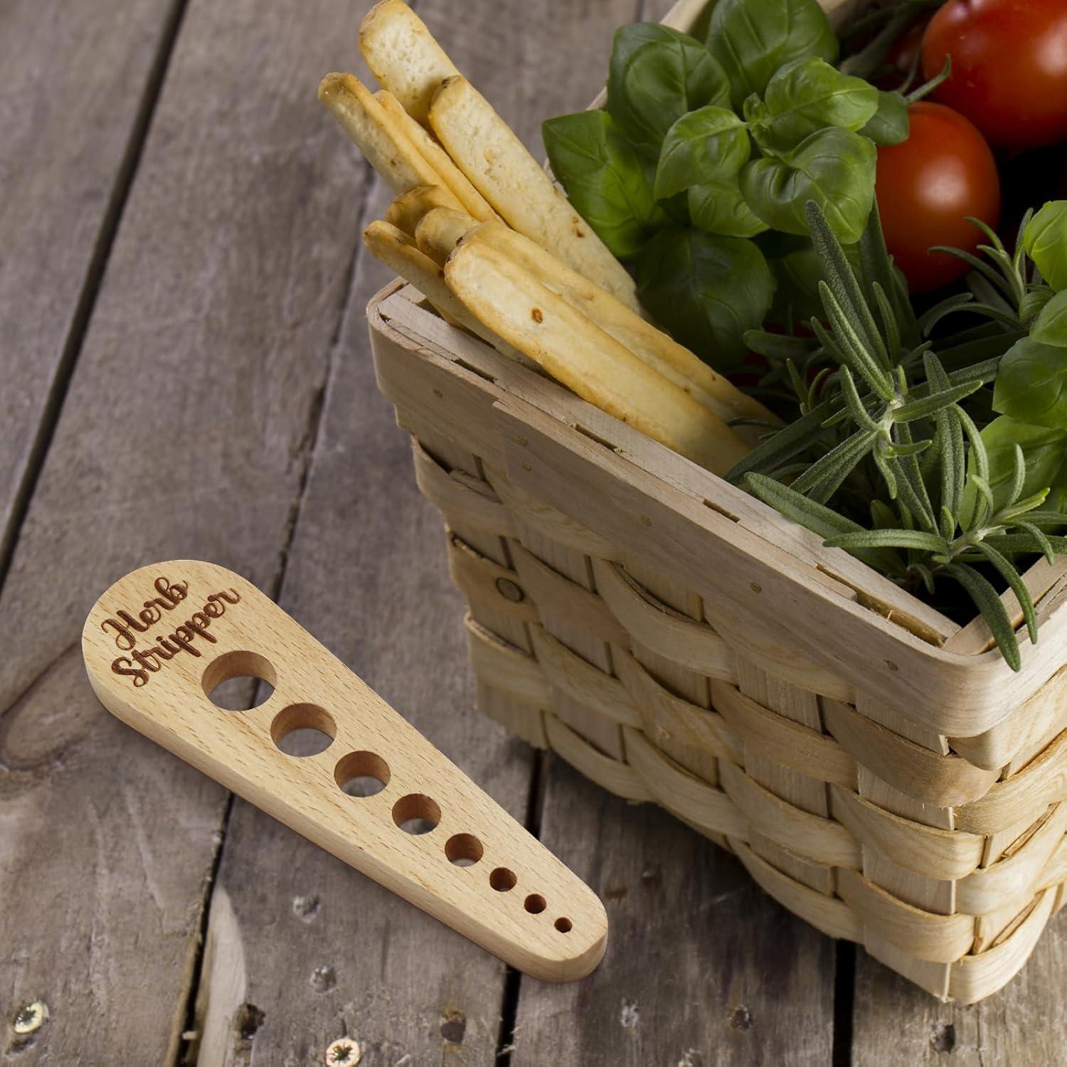 Deshojador de Hierbas Wavvter de Madera Natural 8 Agujeros