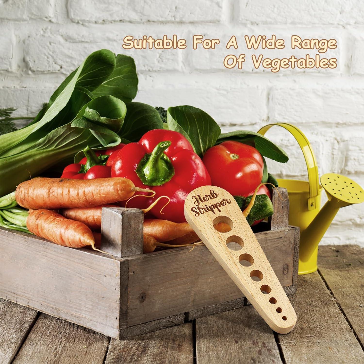 Deshojador de Hierbas Wavvter de Madera Natural 8 Agujeros