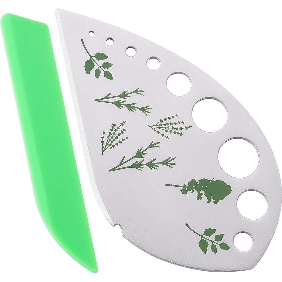 Cortador de Hierbas Leen4You Acero Inoxidable con Soporte 12.3cm