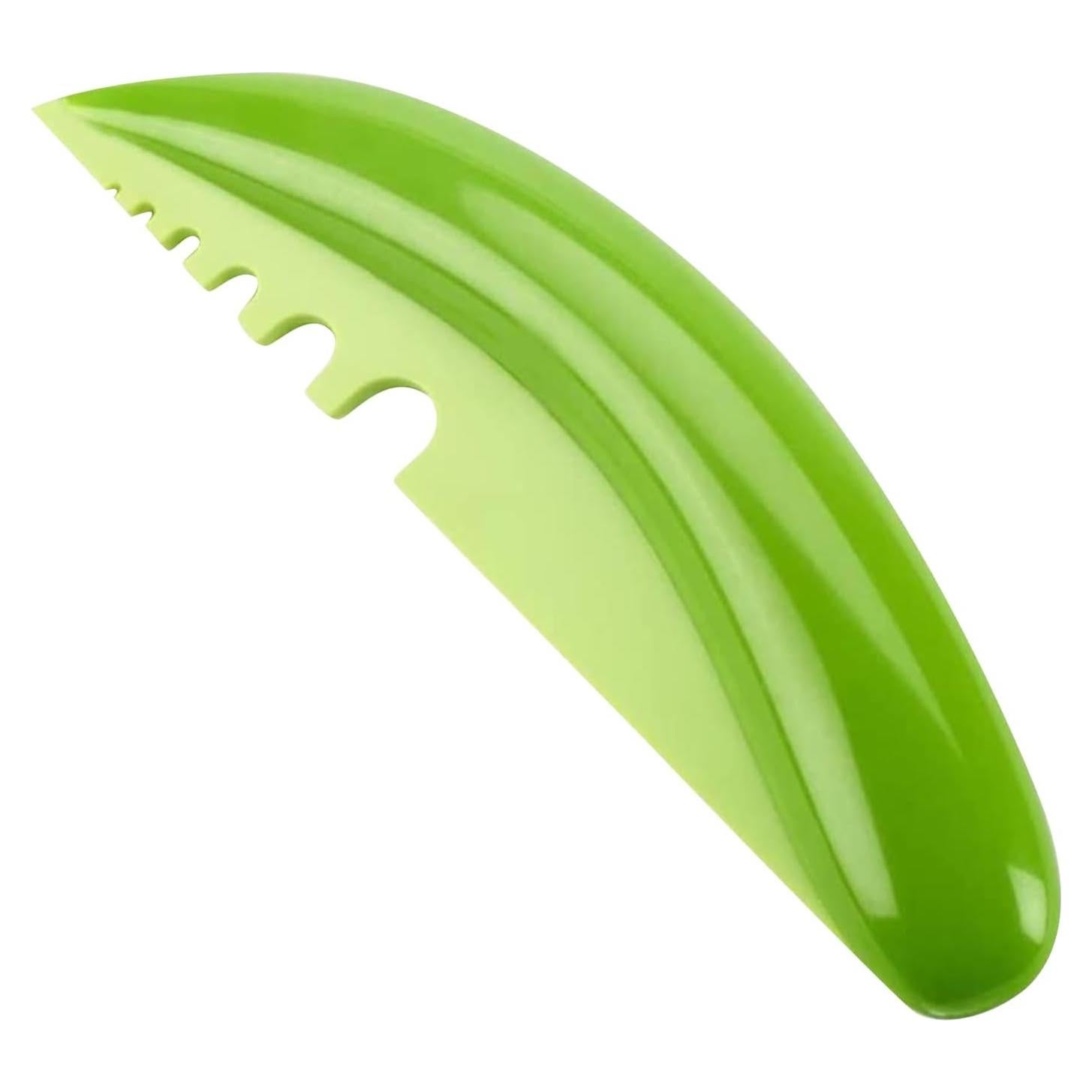 Herb Stripper, Kitchen Herb Leaf Stripping Tool, Herb Peeler for Vegetable Leaf Kale, Collard Greens, Thyme, Basil, Rosemary Stripper Cilantro Tool(6 holes)(green)