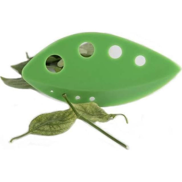 Deshojador de Hierbas Genérico Verde 8 Agujeros 12x5.8cm