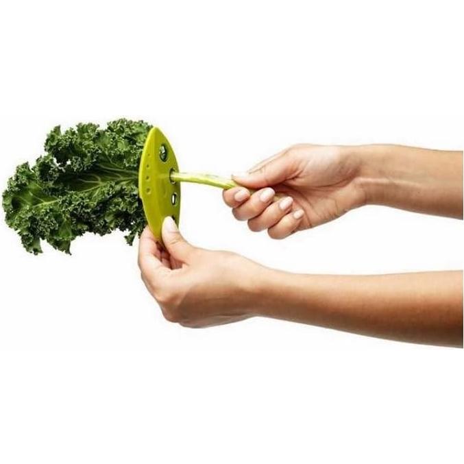 Deshojador de Hierbas Genérico Verde 8 Agujeros 12x5.8cm