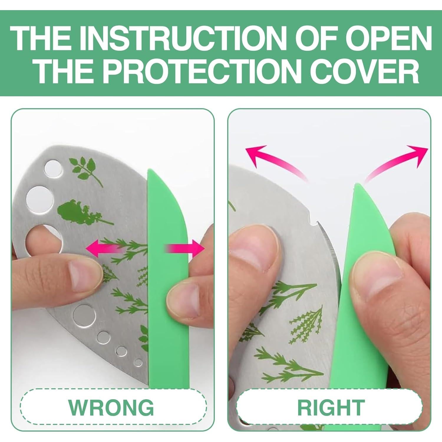 Desgarrador de Hierbas QIYUDA 2 en 1 Acero Inoxidable 9 Agujeros