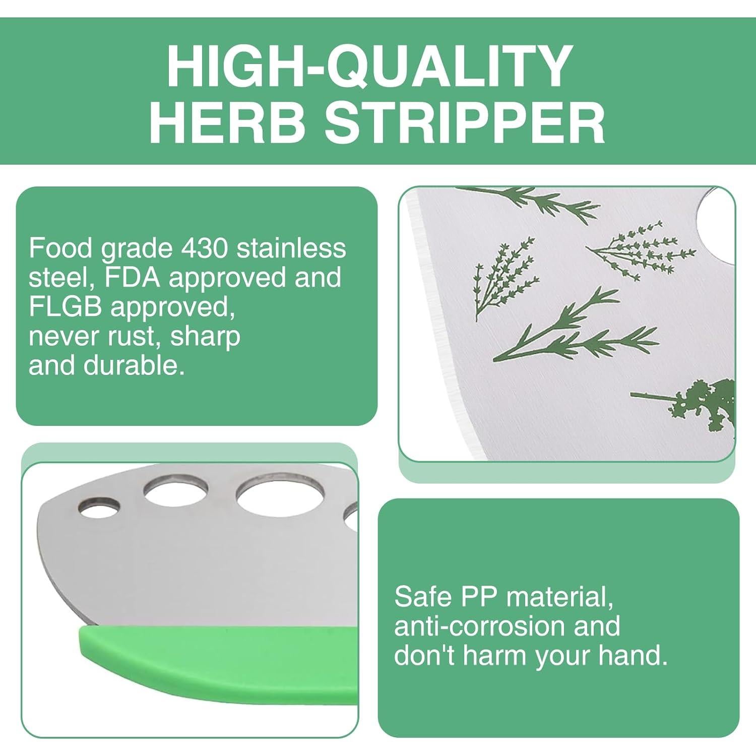 Desgarrador de Hierbas QIYUDA 2 en 1 Acero Inoxidable 9 Agujeros