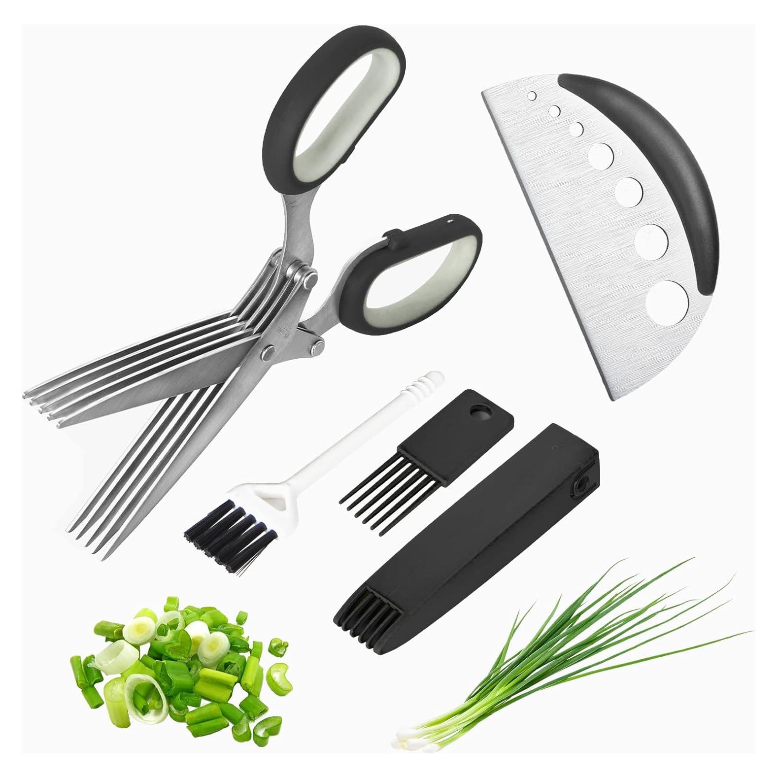 Tijeras de Hierbas ShangTianFeng con 5 Cuchillas y Funda