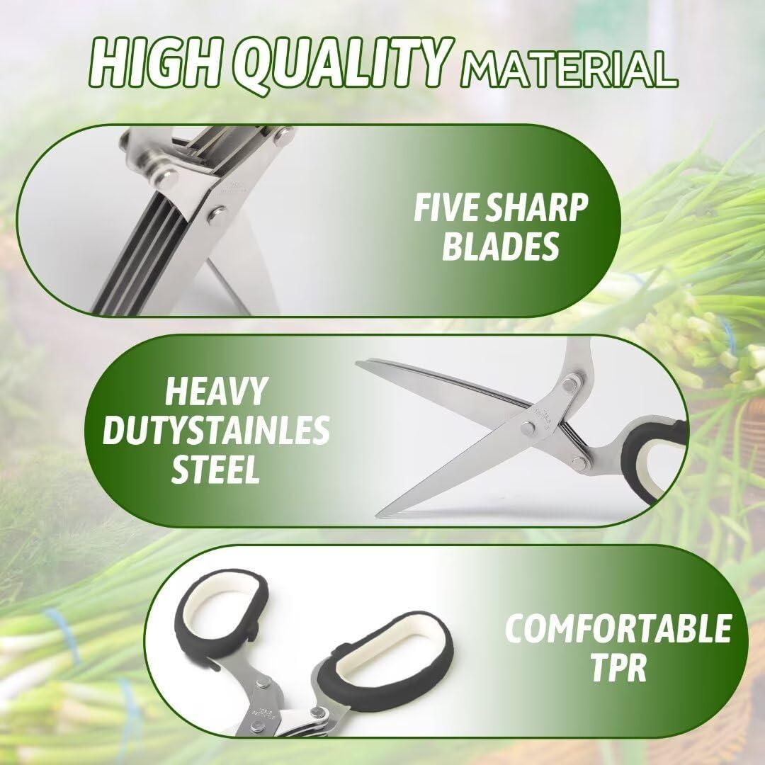 Tijeras de Hierbas ShangTianFeng con 5 Cuchillas y Funda